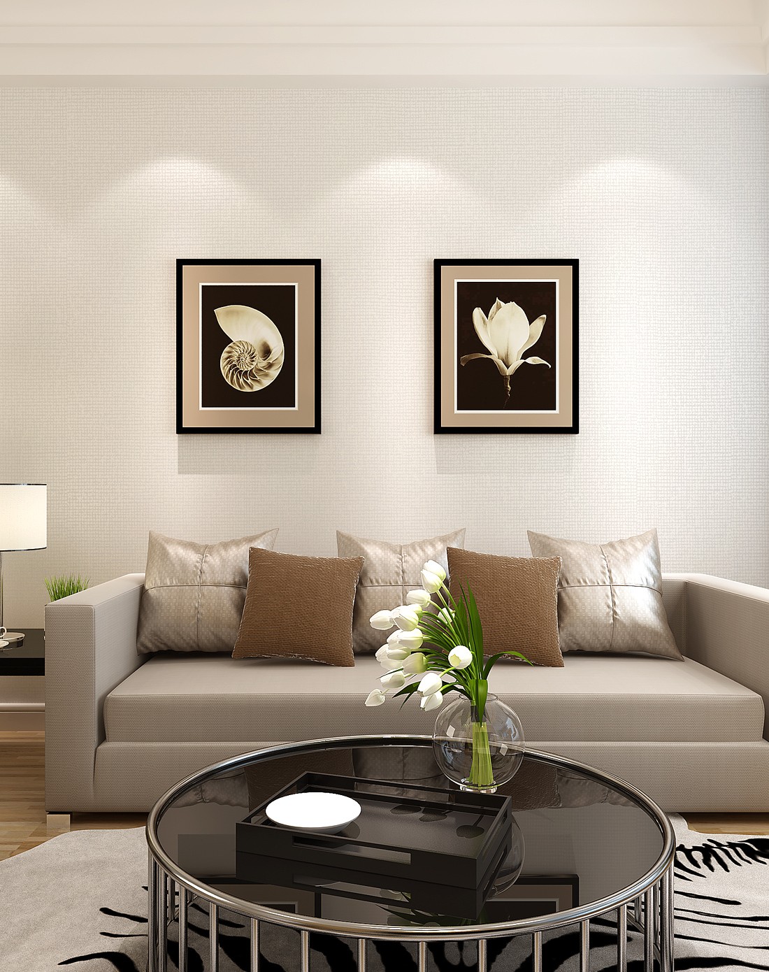 纸尚美学墙纸专场 米白色现代简约素色客厅卧室壁纸