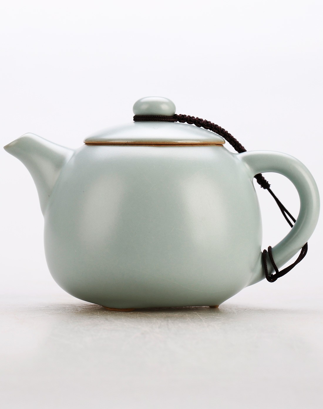 束氏天青汝窑贵妃壶(含包装)