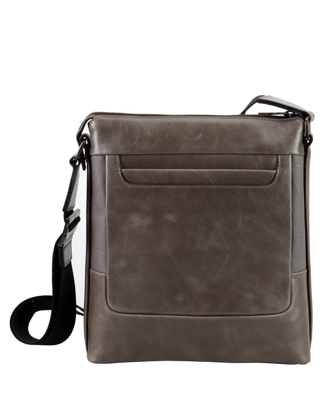 男款灰色高档牛皮经典款背提包