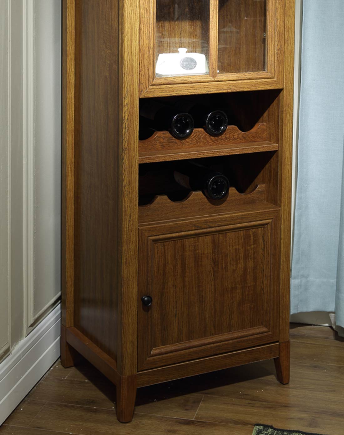 美式乡村休闲实木 客厅组合系列 单门高柜