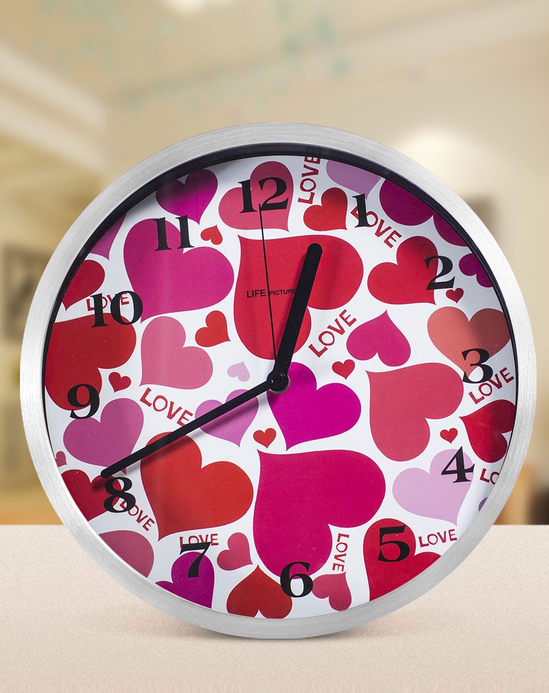 (清仓)创意个性爱心静音挂钟