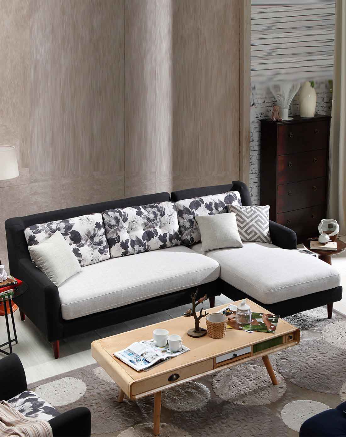 layte莱特布艺全拆洗-3 左贵妃沙发-花色