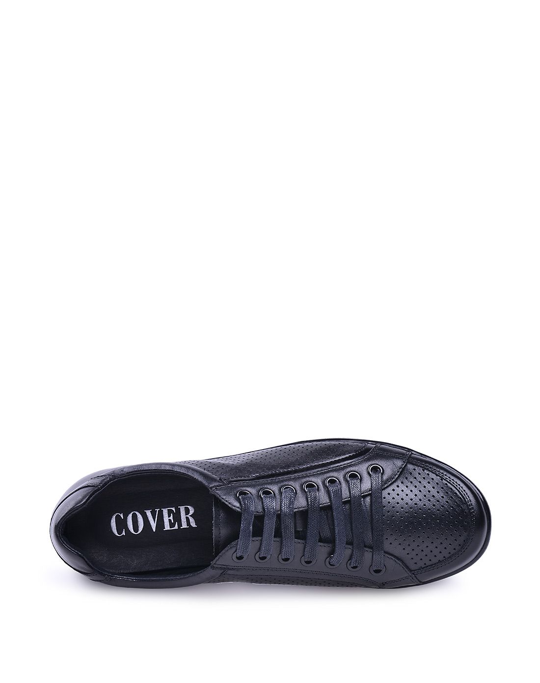 卡文新款黑色头层牛皮单鞋