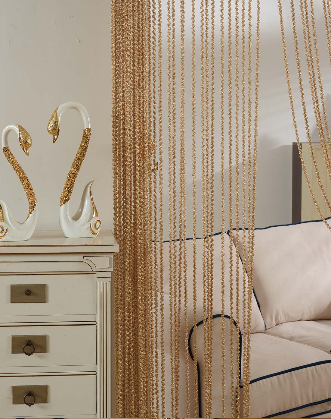 咖色线帘300x300cm