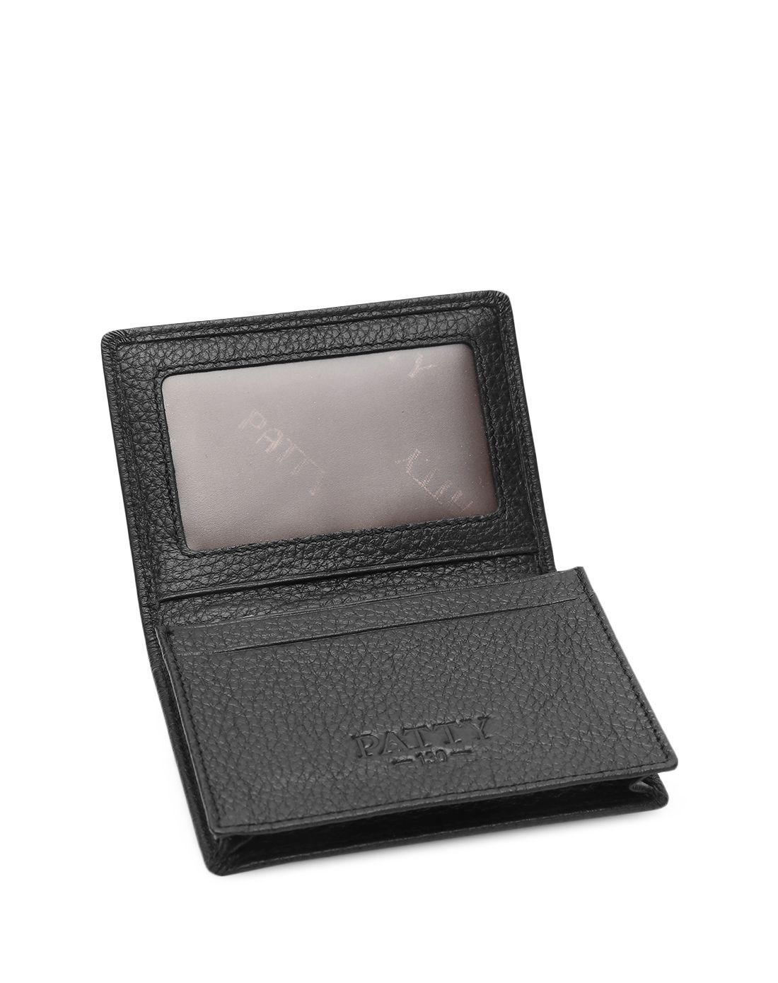 男士黑色荔枝纹头层牛皮名片夹