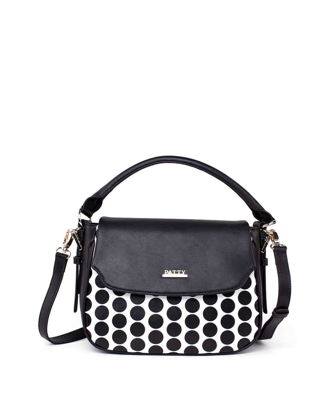 芭迪patty男女包黑色斑点手提斜跨女包1ah195241-017_唯品会
