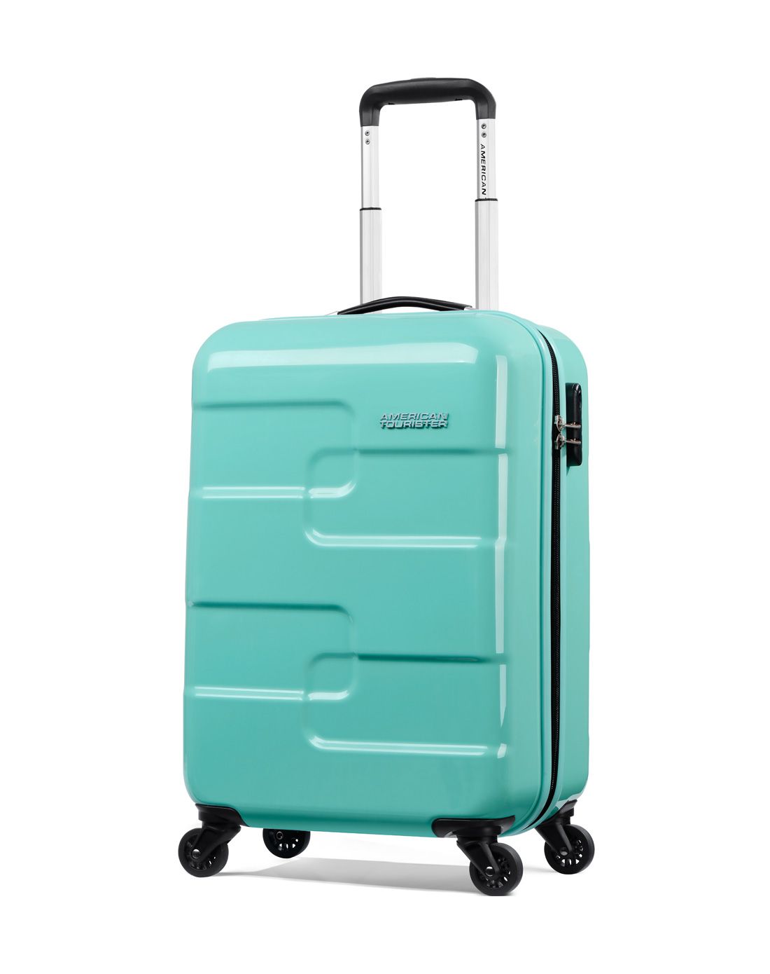 【新品】美旅炫彩立体拼图设计20寸薄荷绿拉杆箱