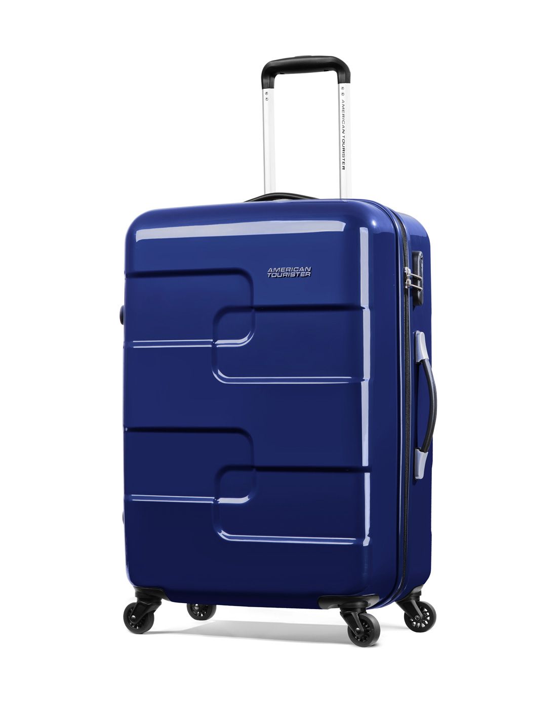 【新品】美旅炫彩立体拼图设计24寸宝蓝色拉杆箱