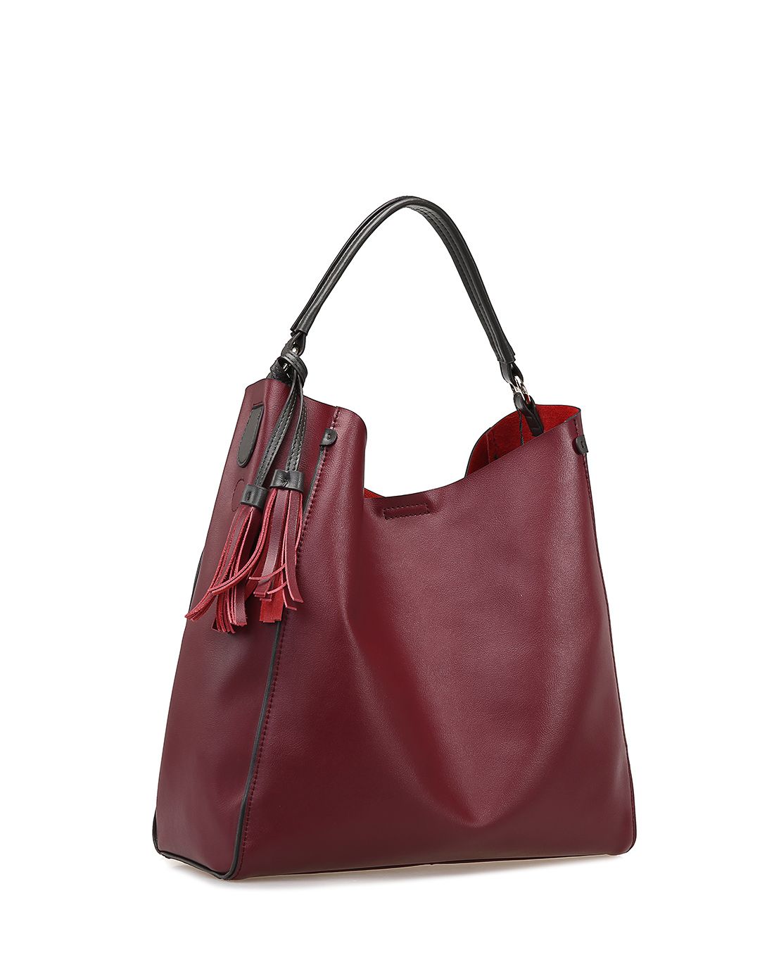 专柜秋冬款新酒红/墨绿牛皮单肩斜挎包