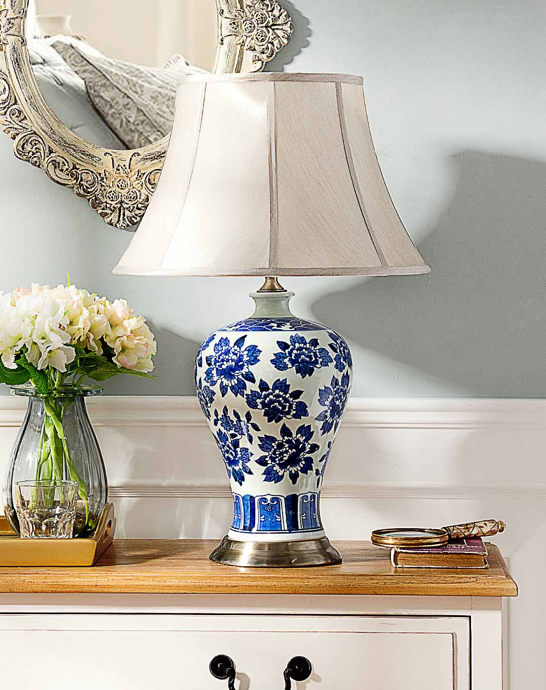 奇居良品create for life家具家居装饰灯具 林根青花瓷梅瓶陶瓷台灯dj