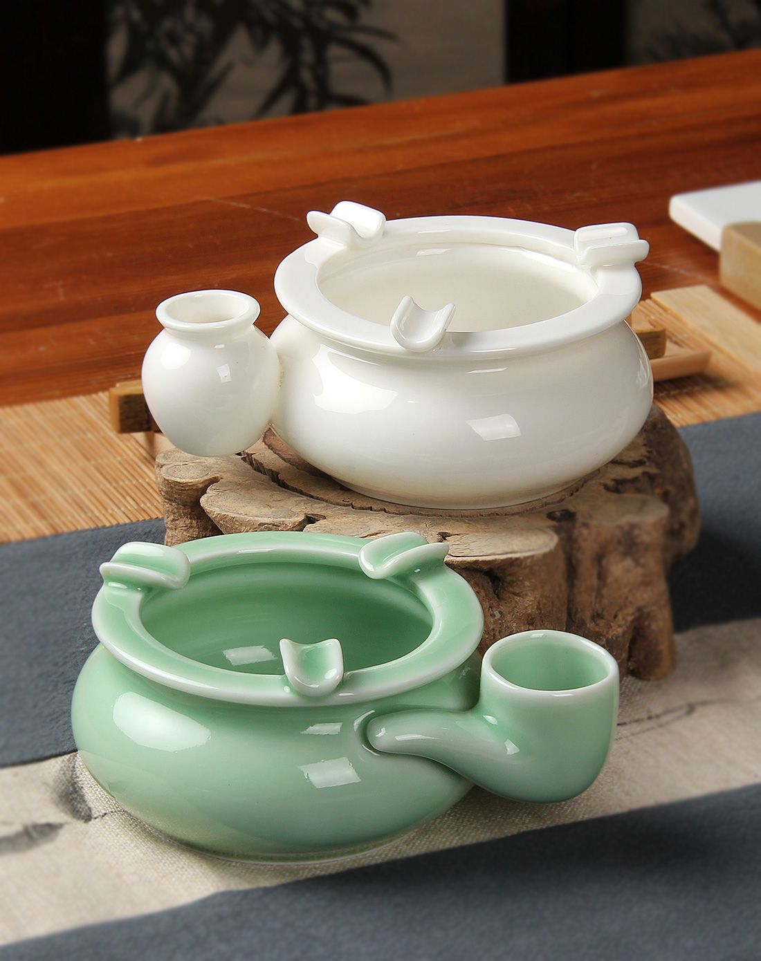 白瓷青瓷烟灰缸 2款可选