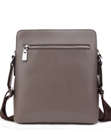 诺贝达 / 灰色十字纹牛皮日字包