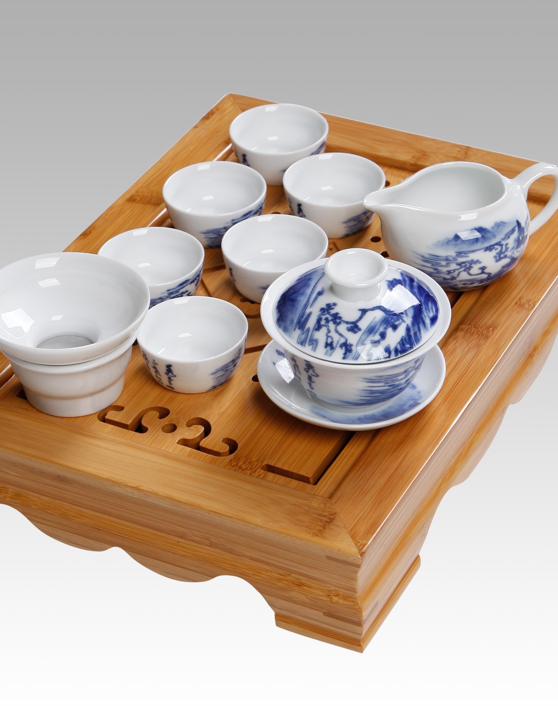 尚客茶具专场福到万家-青花山水套装 实惠居家套装cjtz0007_唯品会