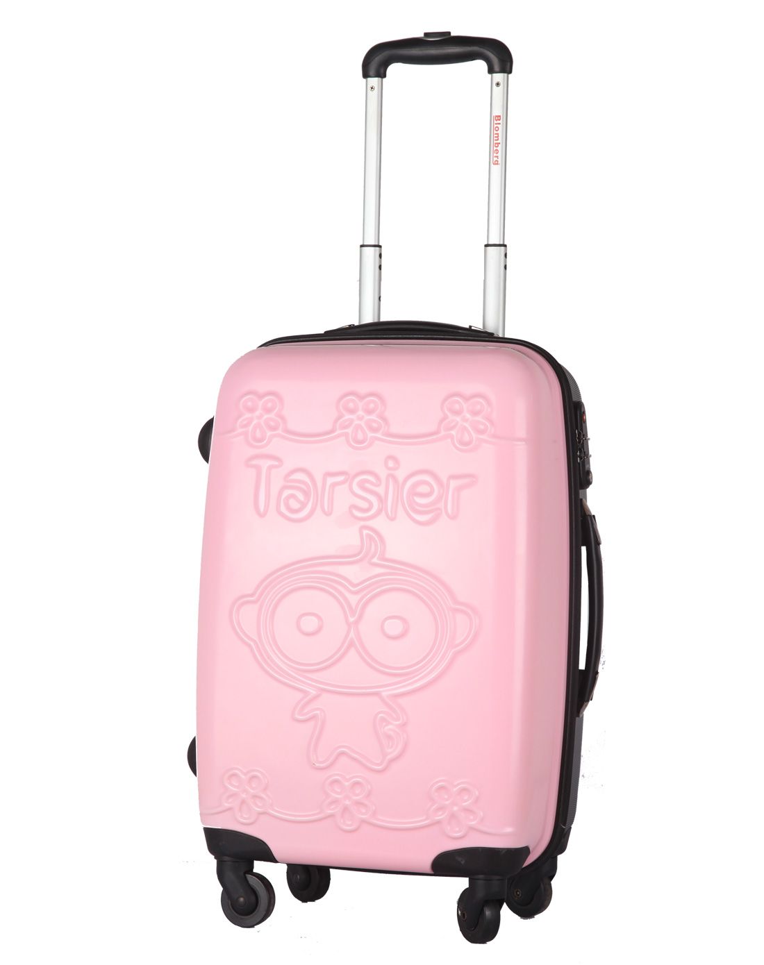 粉红配黑色时尚糖果色20寸万向轮拉杆箱ls503