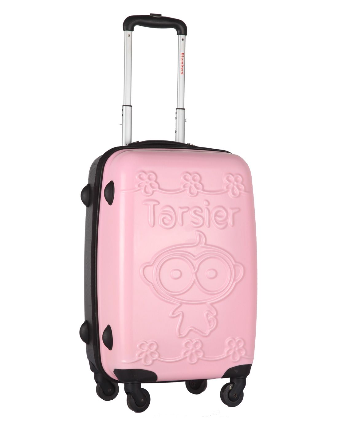 粉红配黑色时尚糖果色20寸万向轮拉杆箱ls503