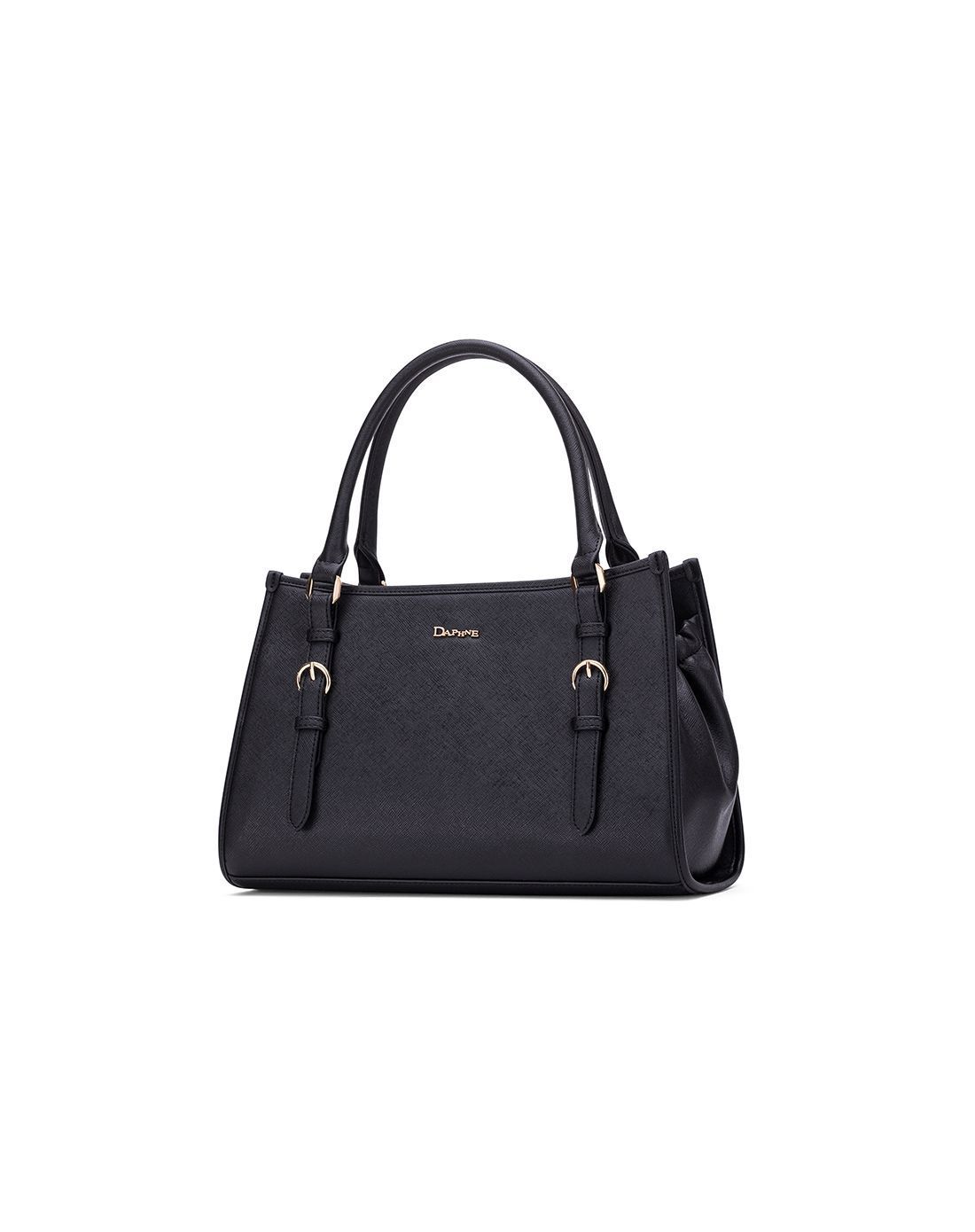 达芙妮时尚手提黑色单肩包