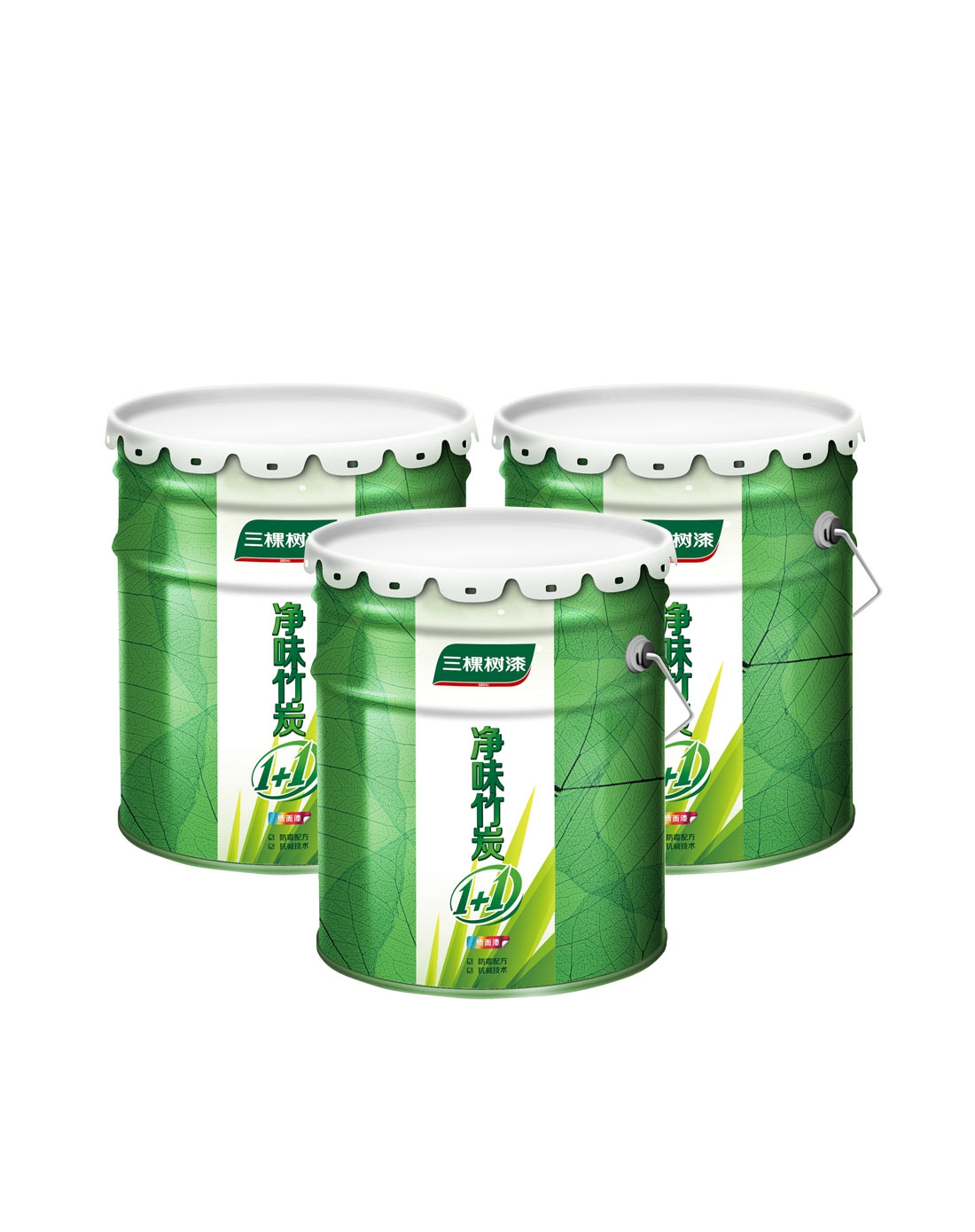净味竹炭1 1乳胶漆面漆3桶(大)