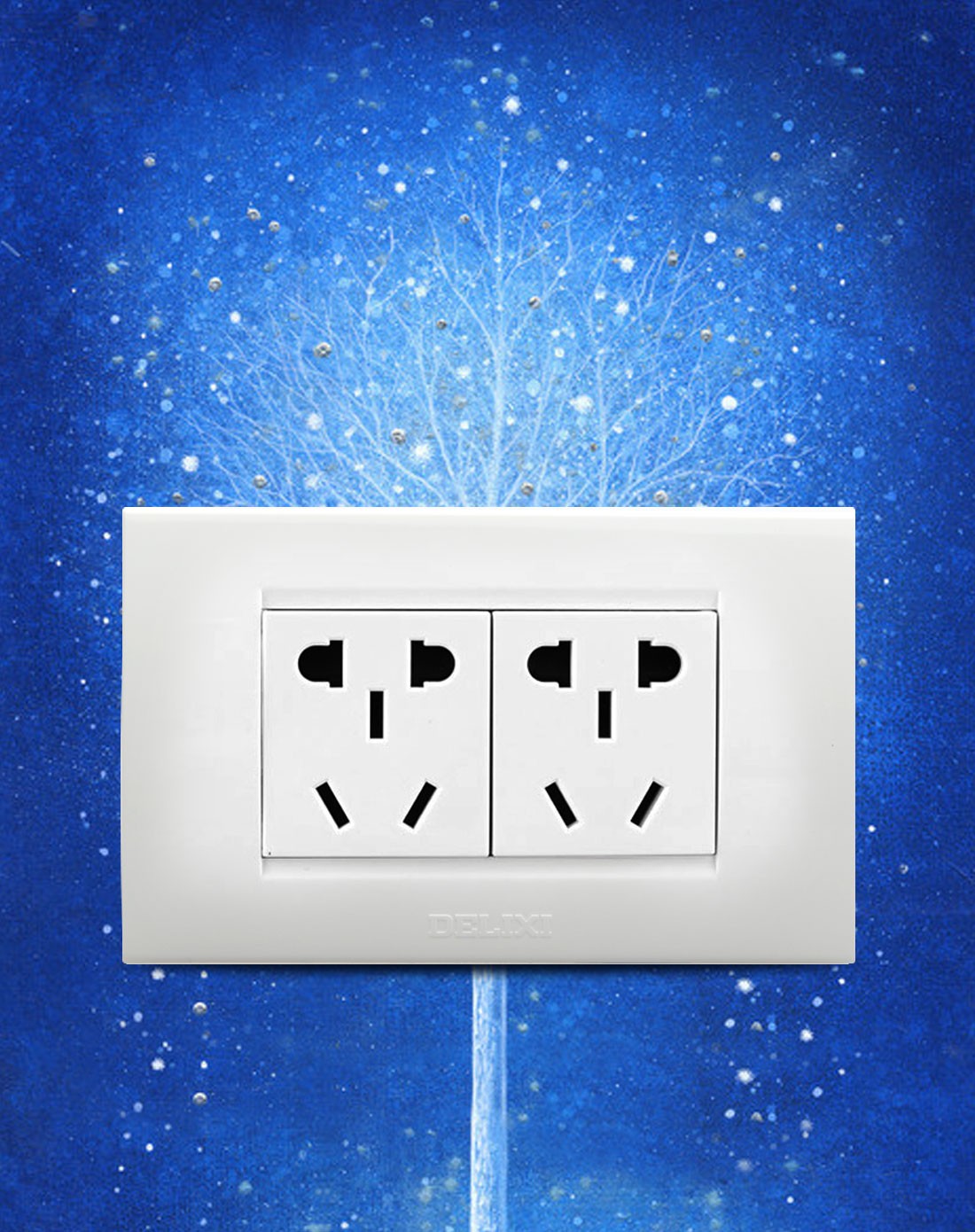 118型开关插座二插位五孔插座送底盒