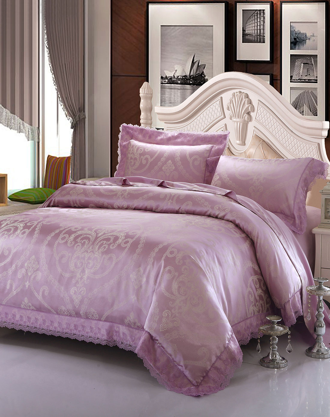 唯萨vena rosa家纺专场 > 60s奢华莫代尔丝绵提花四件套1.8米梦丽莎