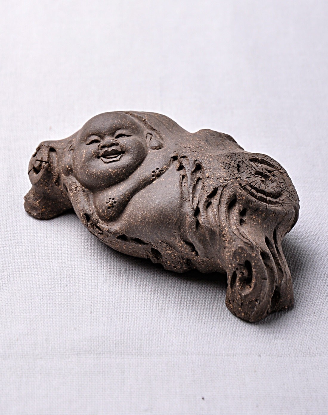 树桩睡罗汉 宜兴紫砂 品茗添趣