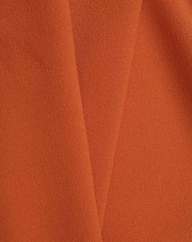 深桔黄色职业宽松时尚雪纺衫