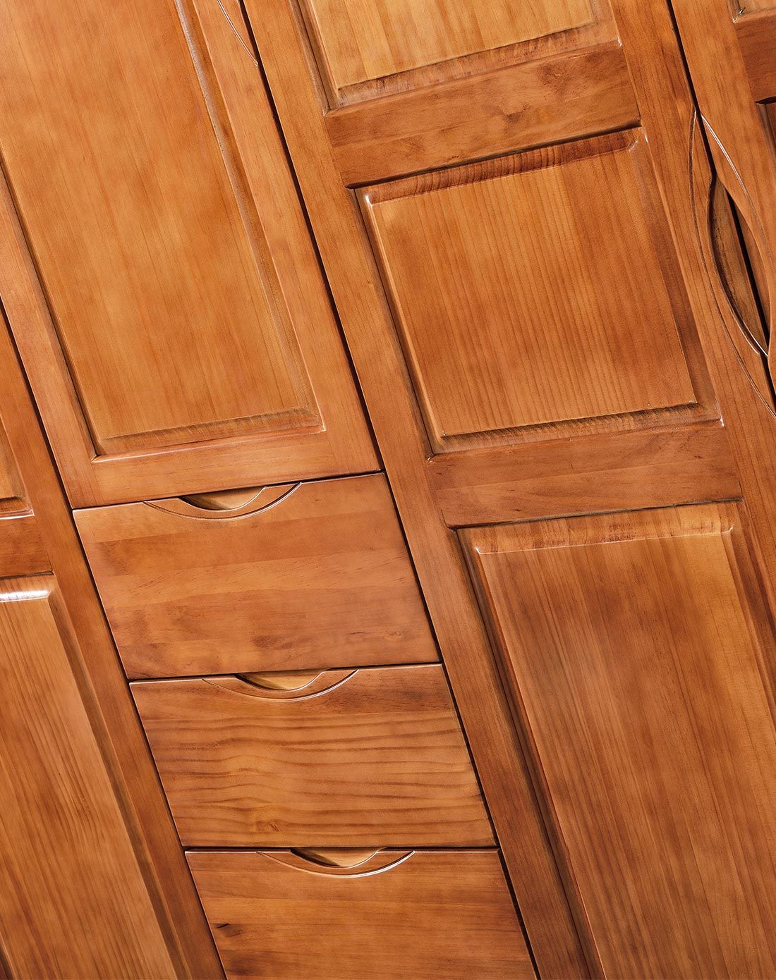 泰桦家具专场枫木全实木五门衣柜dgth612_唯品会