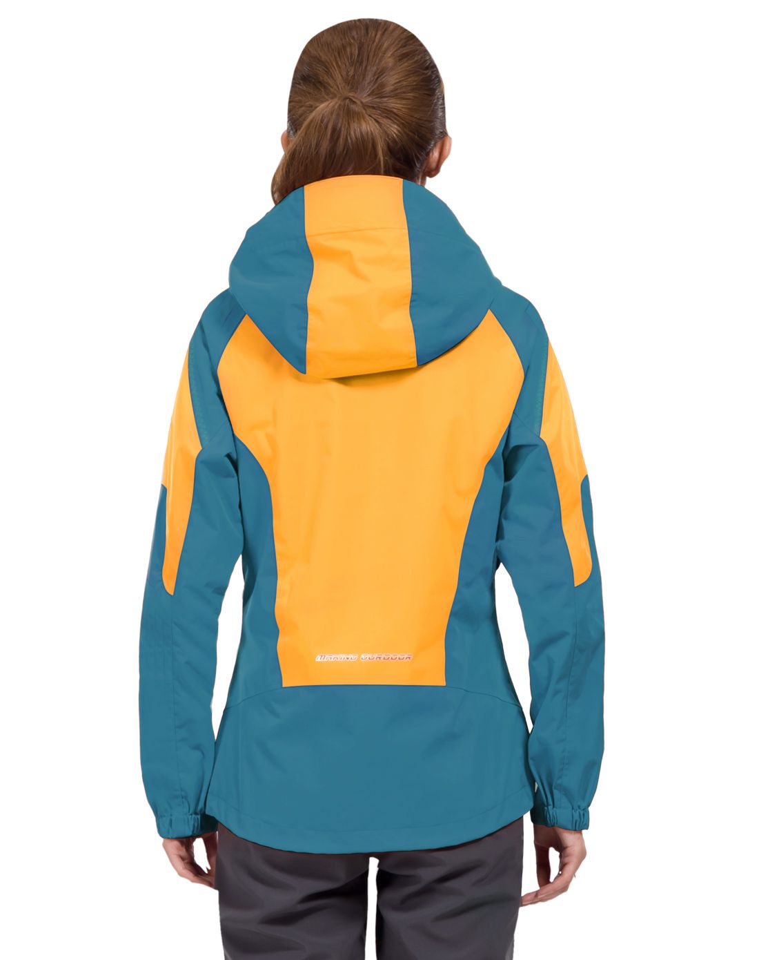 东丽面料三合一 女士金鱼黄/深海蓝冲锋衣