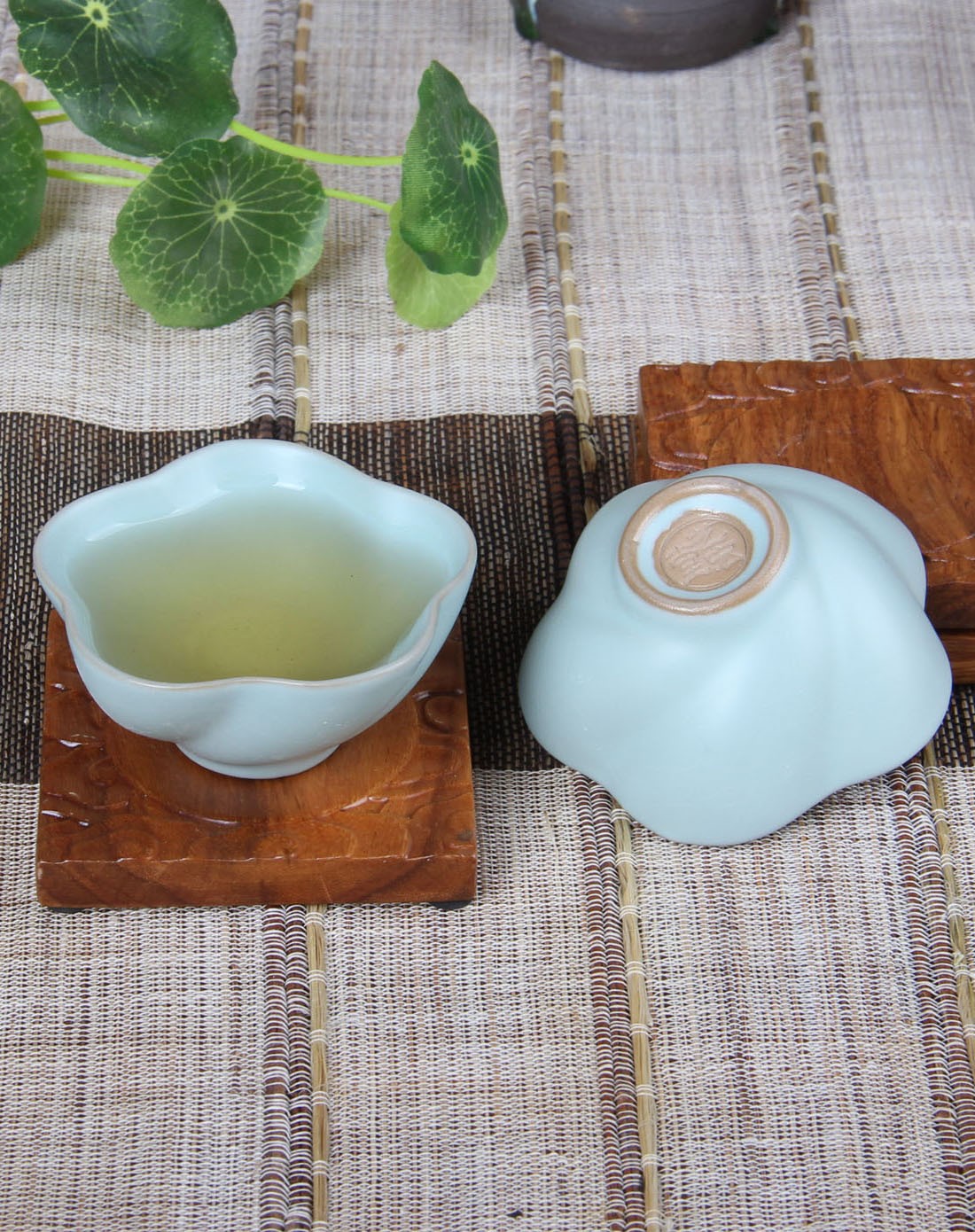 (梅花杯)汝窑开片品茗杯 六杯