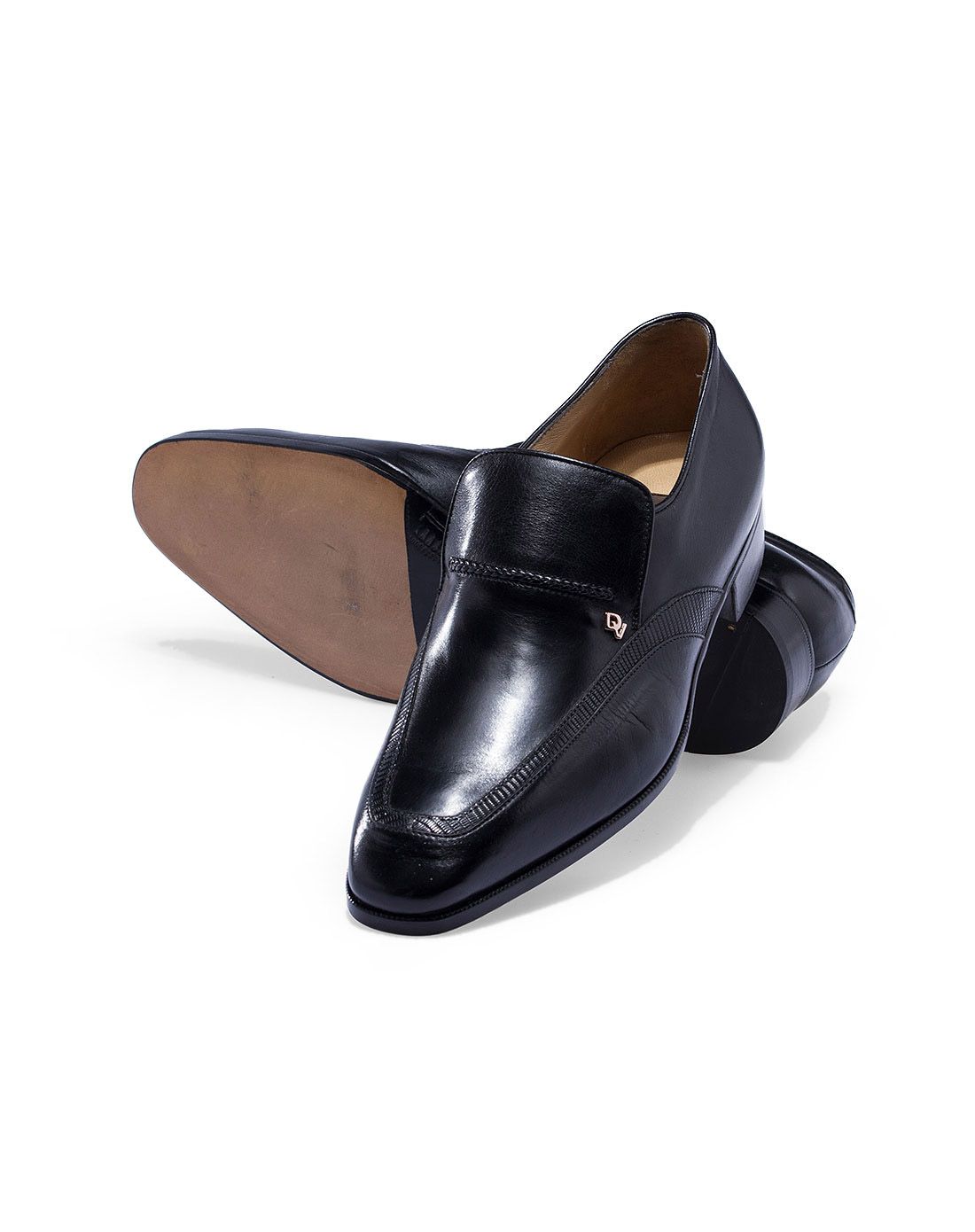 欧洲原装进口dv&braking男鞋de verli意大利进口黑色袋鼠皮正装单鞋