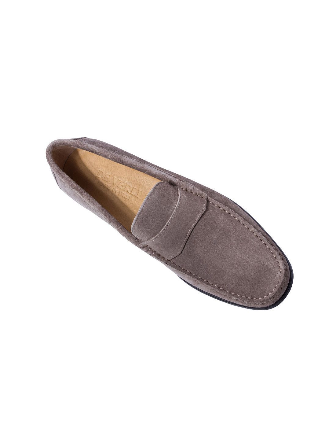 de verli意大利进口米黄色牛磨砂皮单鞋