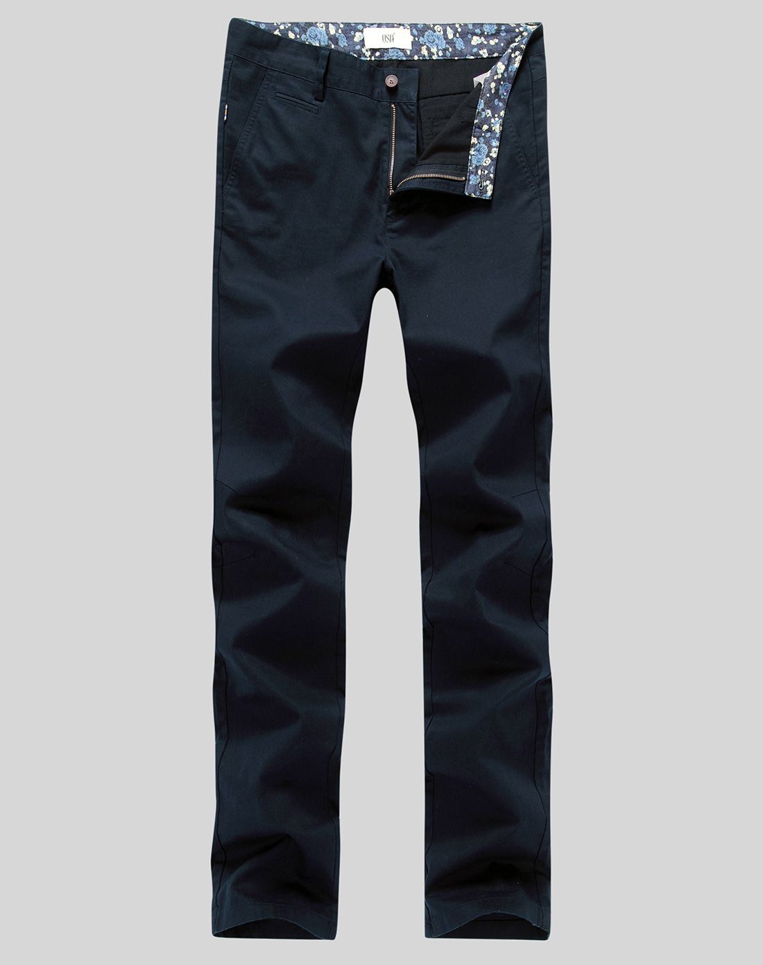 藏蓝色休闲裤子