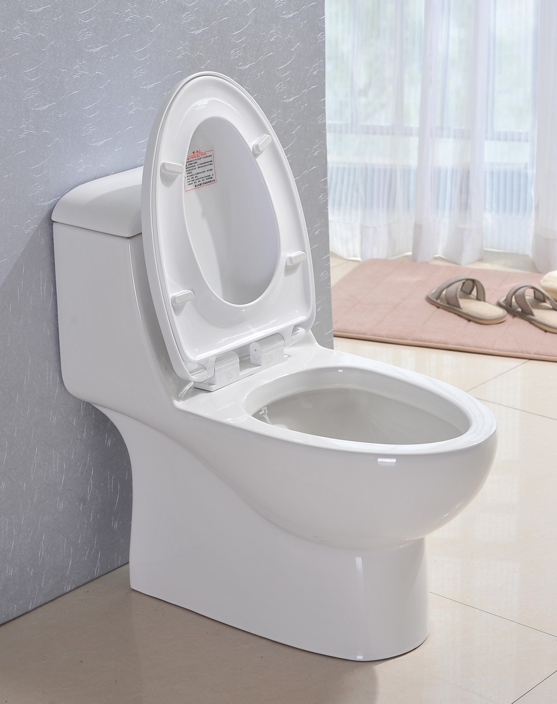 强力增压大管径速流结构易洁釉马桶