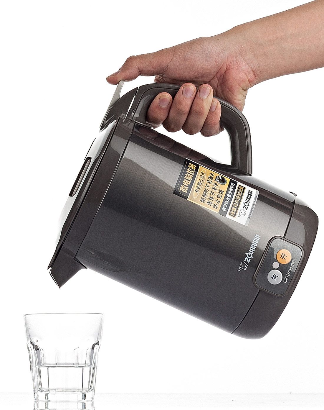 象印1.0l快捷沸腾电热水壶防空烧