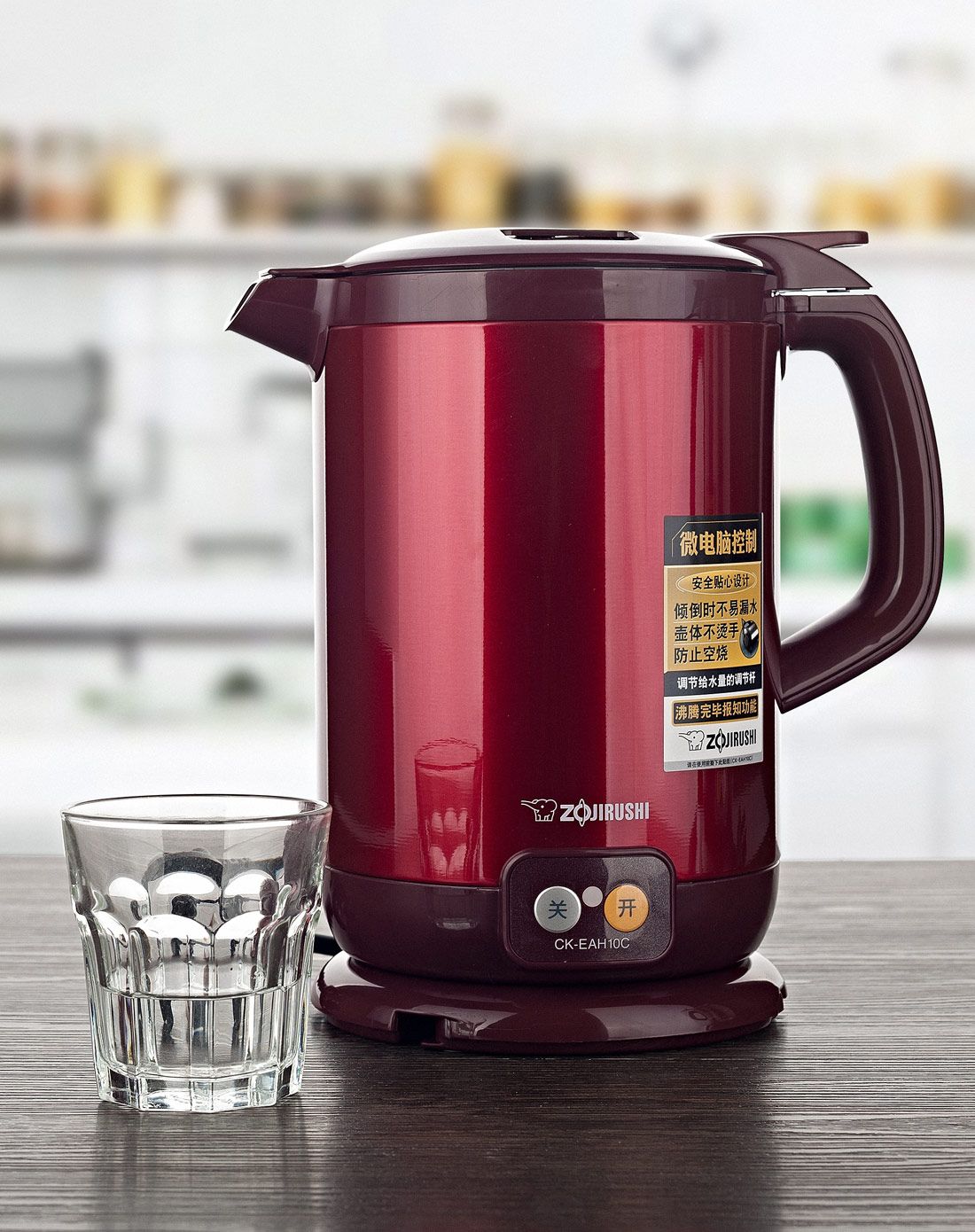 象印1.0l快捷沸腾电热水壶防空烧
