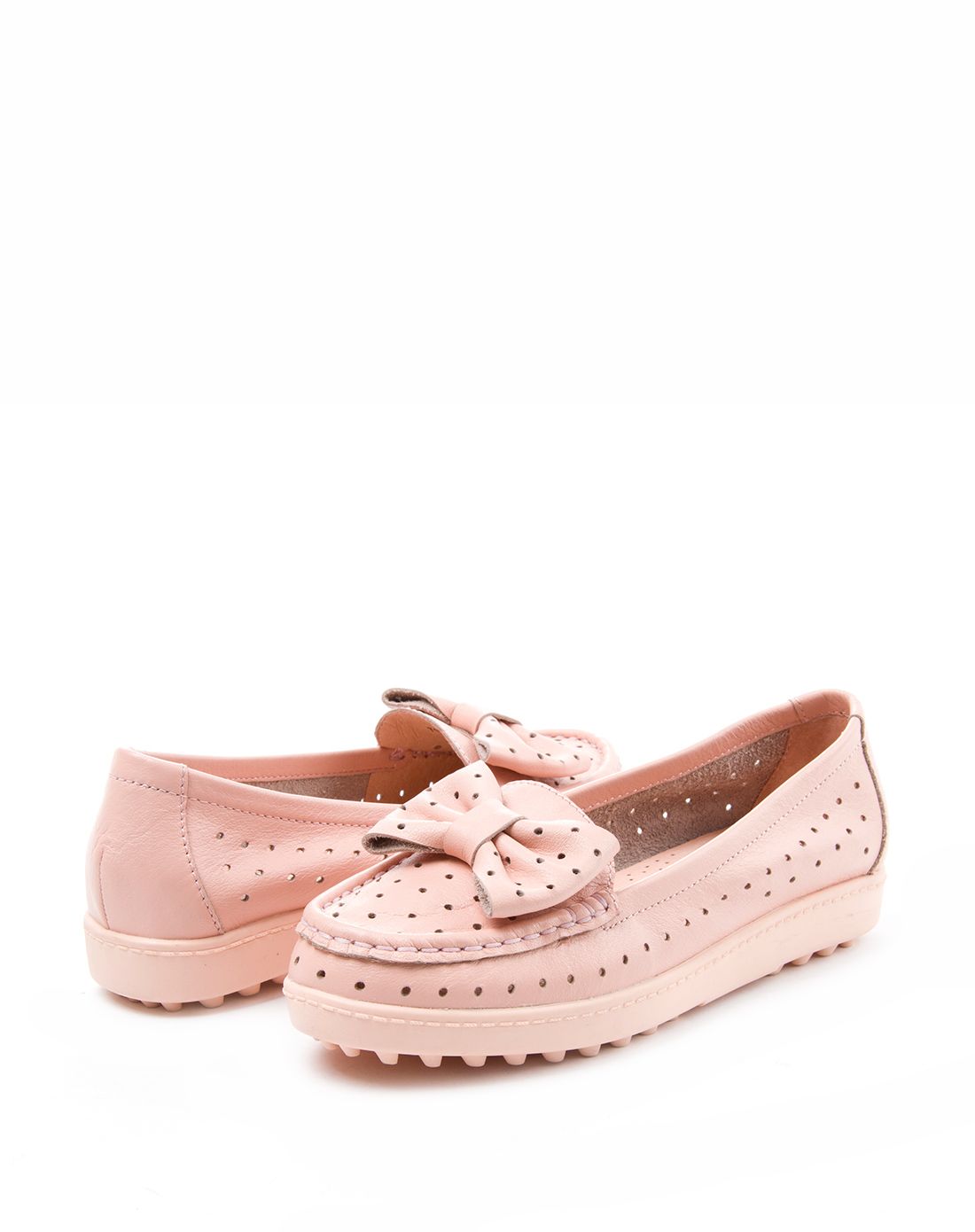 热风hotwind男女鞋服女士粉红色系带尖头软皮单鞋71h420114_唯品会