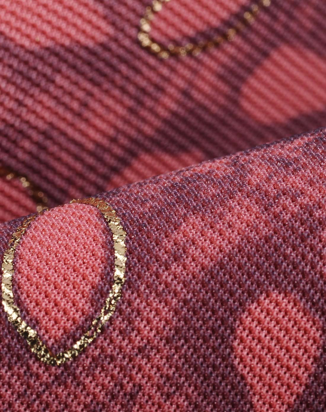 皮红色薄款长袖豹纹修身西装外套