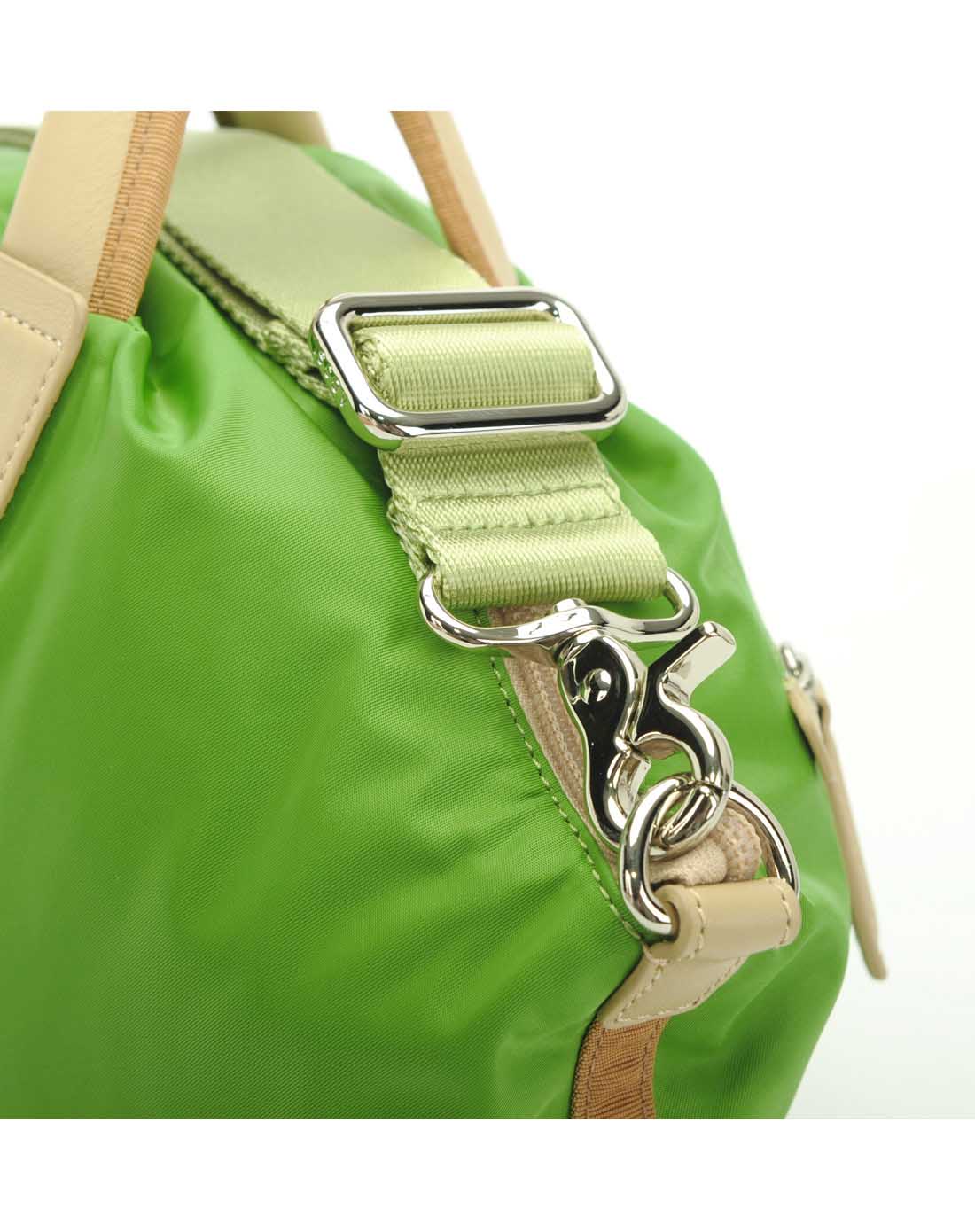 女款绿色休闲手提斜挎两用包