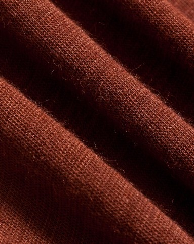 赭石黄简约百搭高领毛针织衫