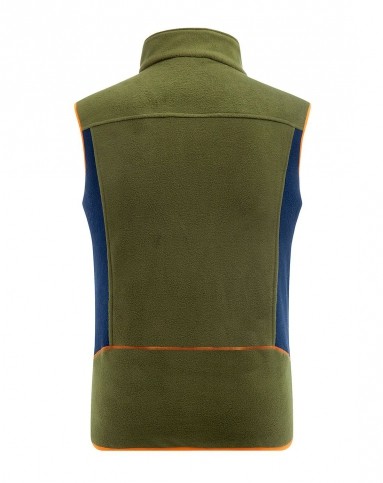 撞色拼接 男款橄榄绿/藏青抓绒衣马甲