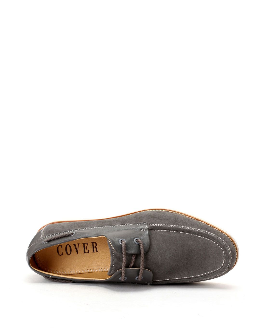 卡文男款深灰色反绒牛皮单鞋