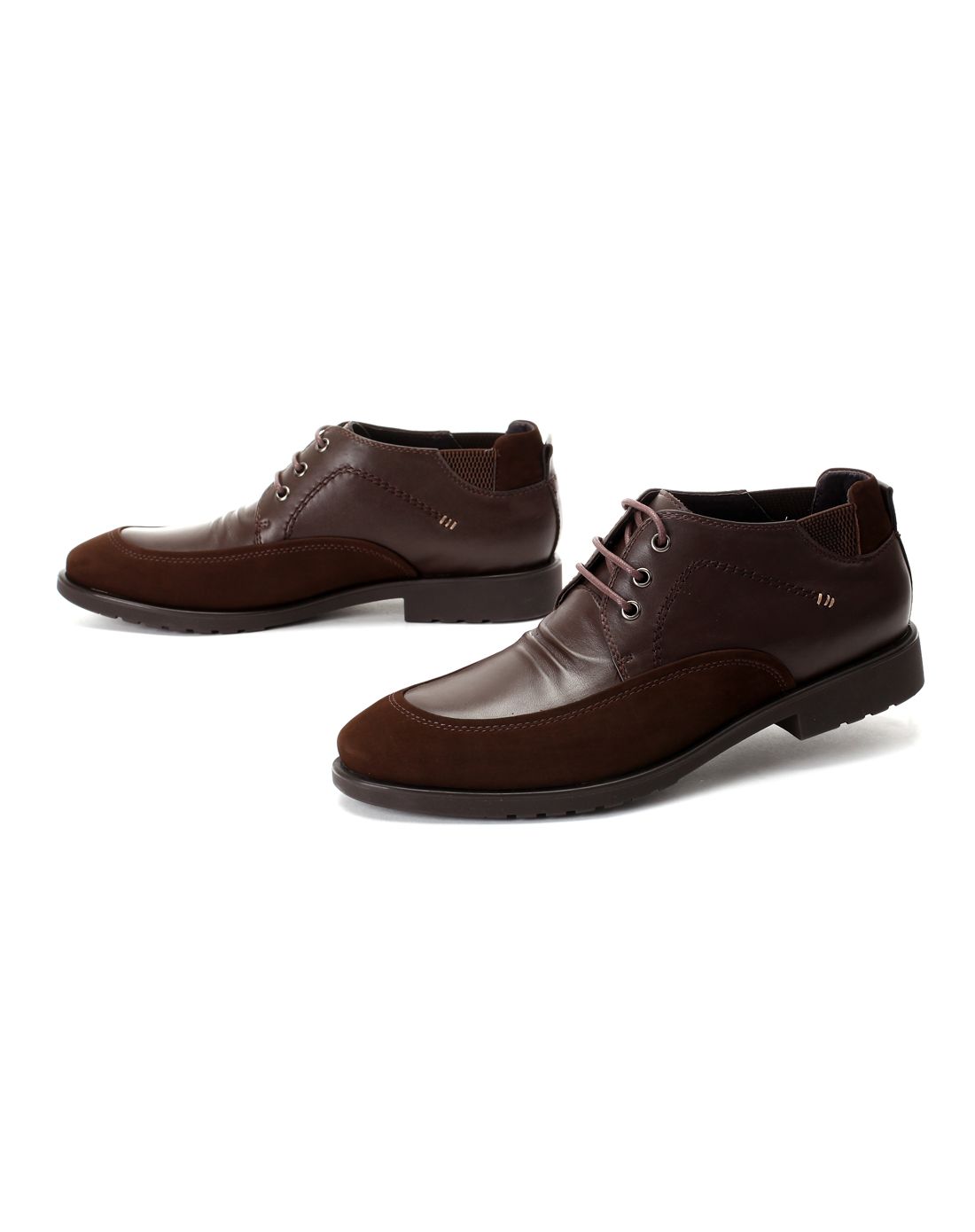 卡文男款咖啡色头层牛皮单鞋