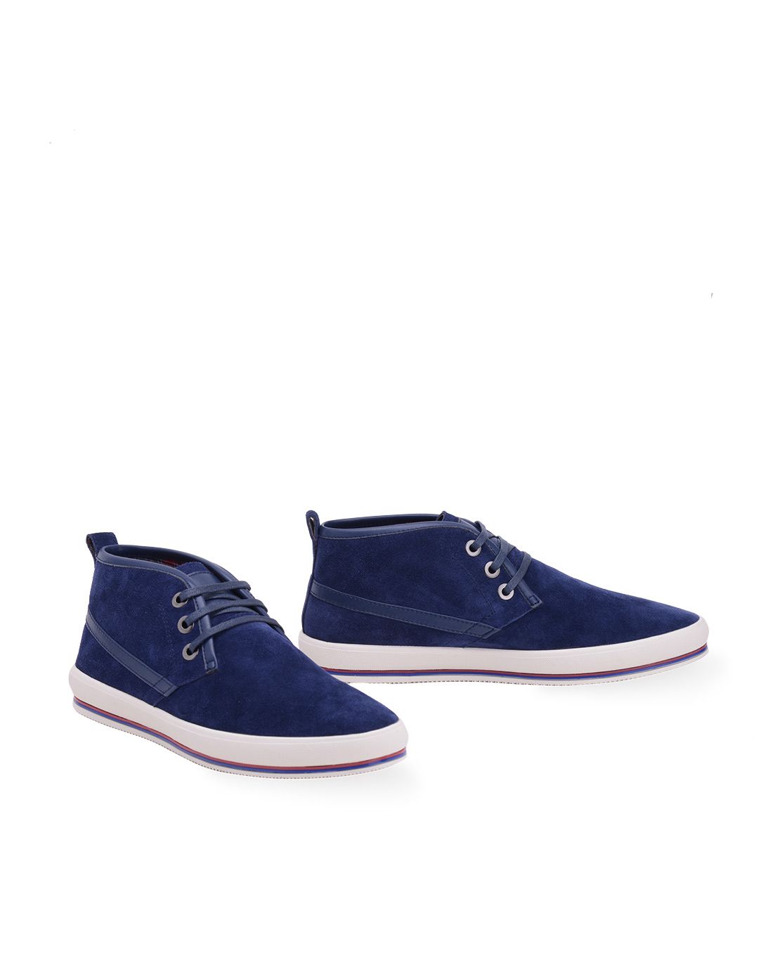 卡文男款蓝色反绒牛皮单鞋