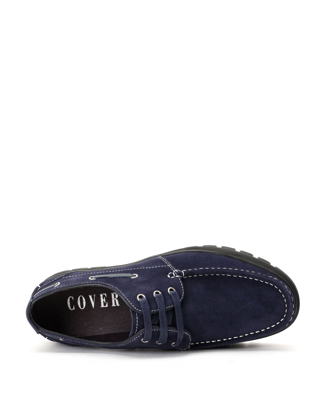 卡文男款蓝色反绒牛皮单鞋