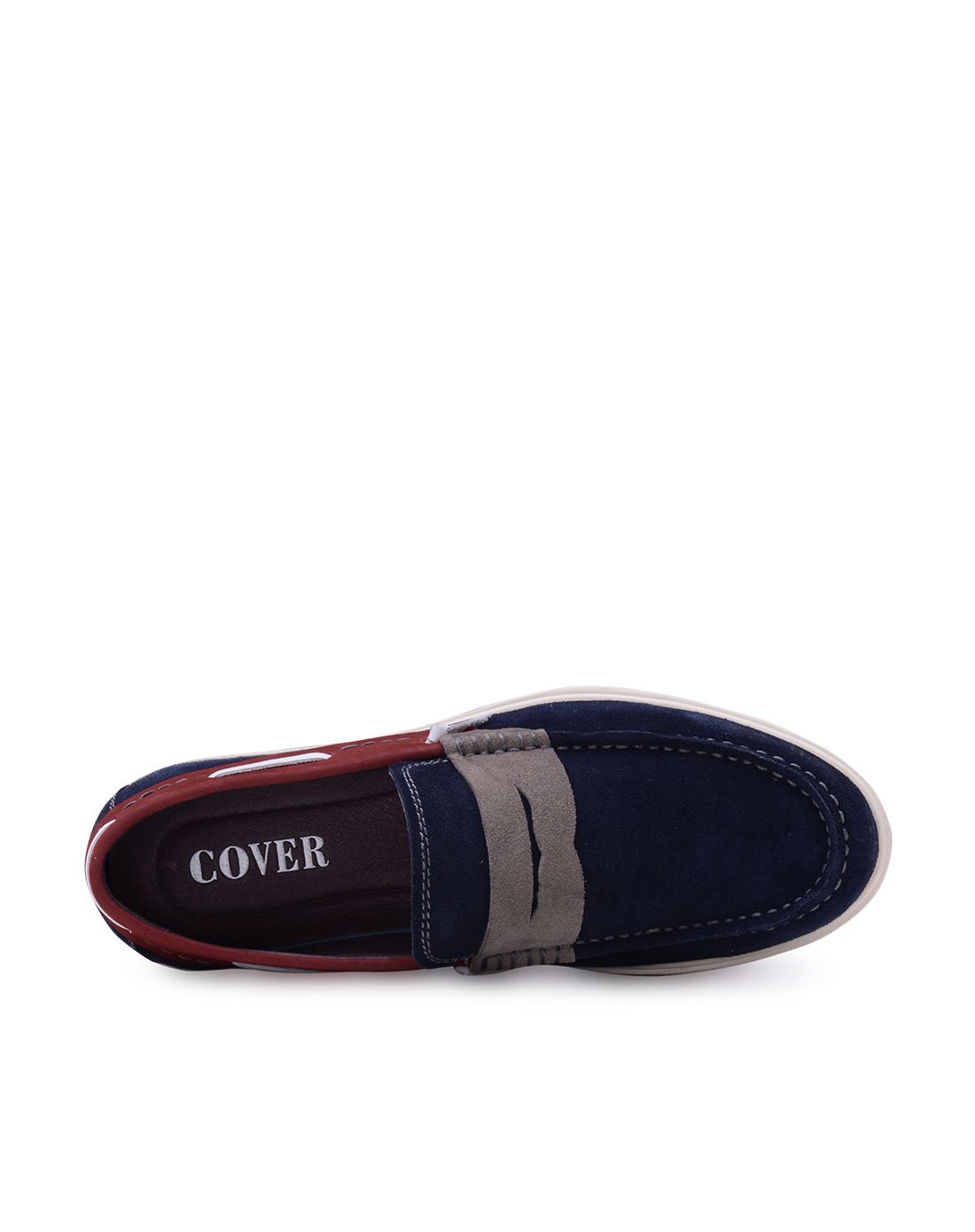 卡文男款蓝色反绒牛皮单鞋