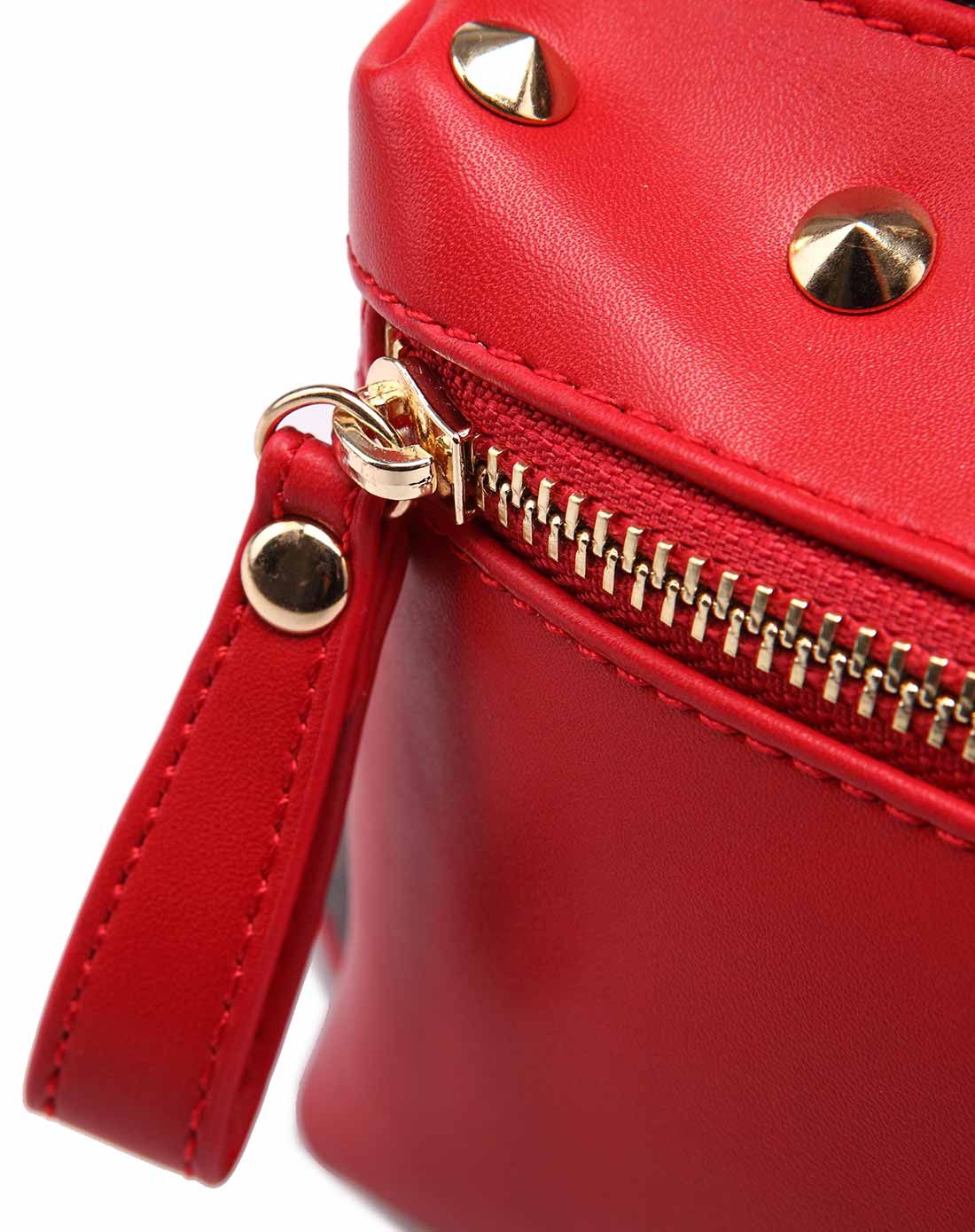 m plus 暗红色趣味棕底简笔画多用包