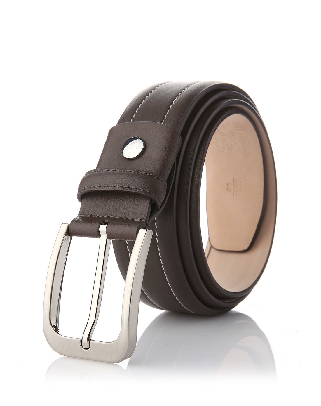 头层牛皮双车线针扣休闲时尚皮带