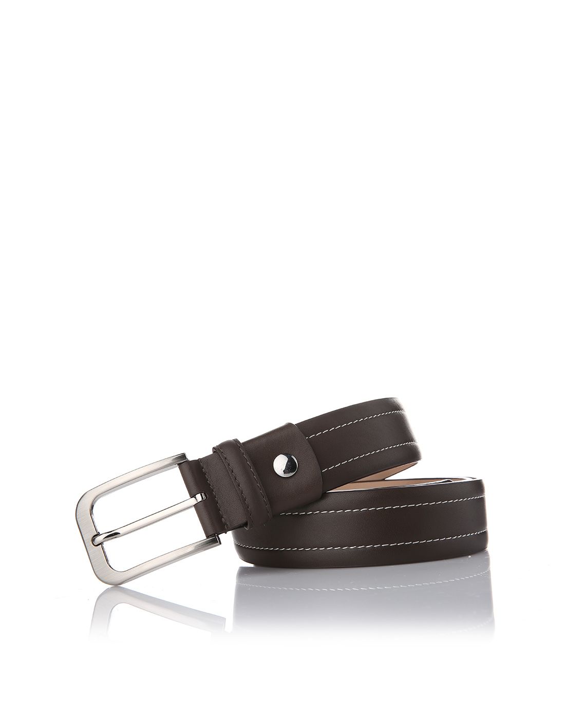 头层牛皮双车线针扣休闲时尚皮带