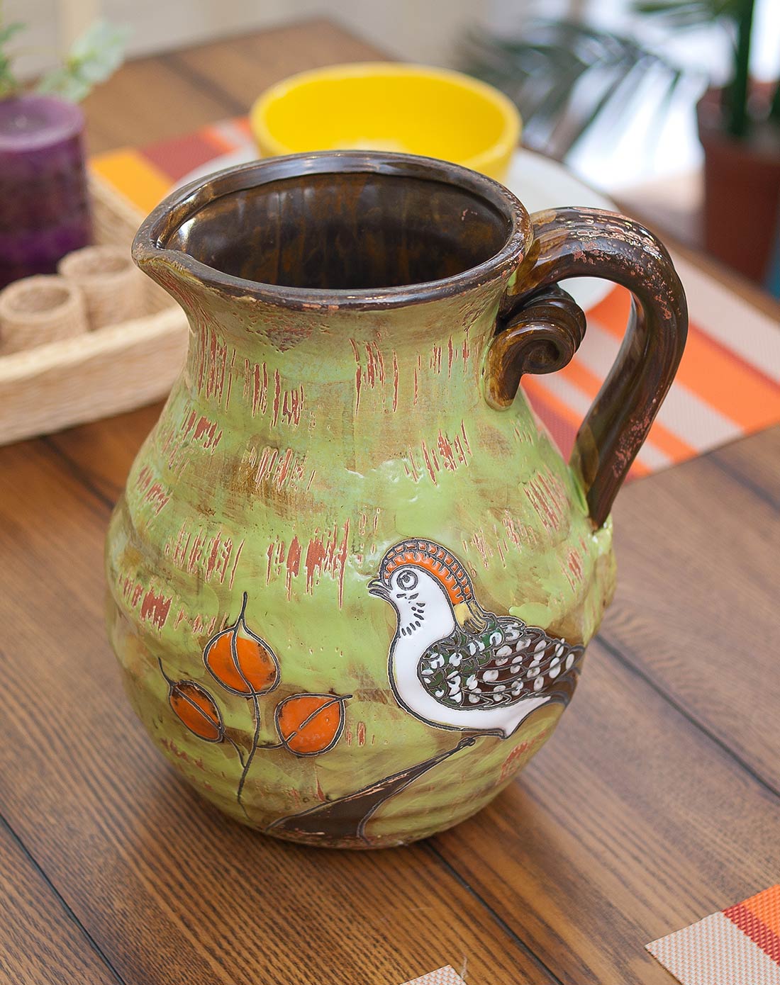 小鸟系列陶瓷彩绘花瓶家居摆件