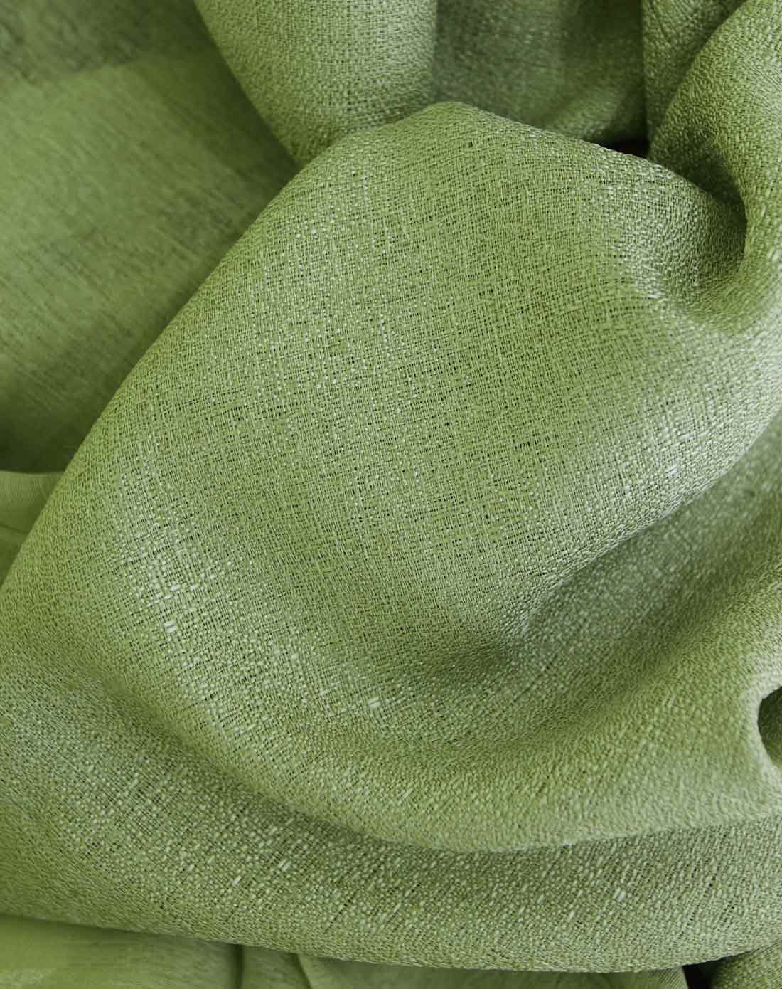 清新果绿色仿麻窗帘300*270cm双片装 共6米