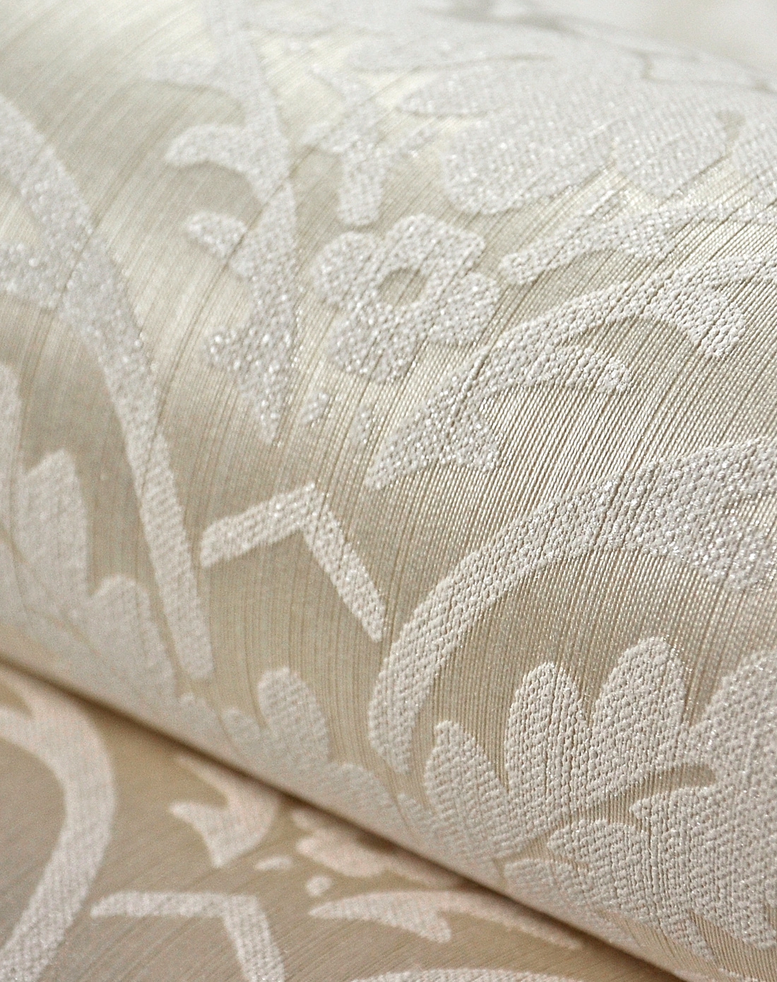 象牙色立体蚕丝纱线别墅百搭无妨壁纸